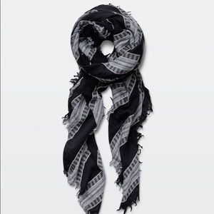Aritzia wool stripe blanket scarf